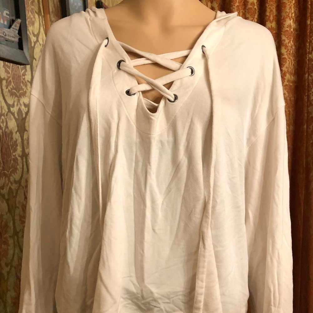 Express One Eleven Lace Up Hoodie